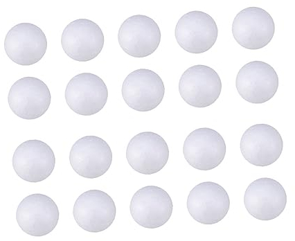 EXCEART 50stücke Weiße Polystyrolkugeln Fest Rund Zum Basteln DIY Hochzeit Party Dekoration Und Modellbau Bemalbar Schnitt Klebbar Vielseitige Handwerksmaterialien
