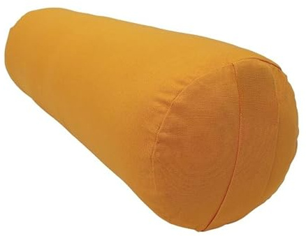 Yoga-Bolster, zylindrisch, Baumwolle und Kapok, Bio, 65 x 21 cm