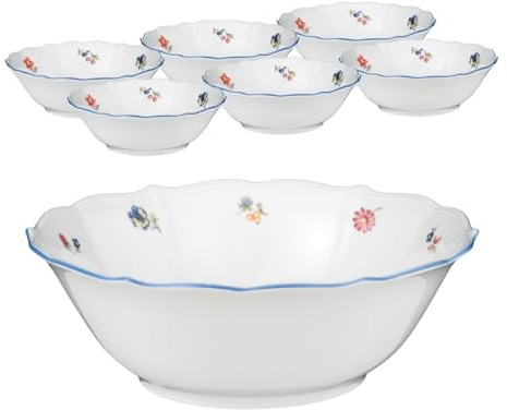 Seltmann Weiden Sonate Nostalgie Schüssel 25 cm+ Dessertschale Set 7 tlg.
