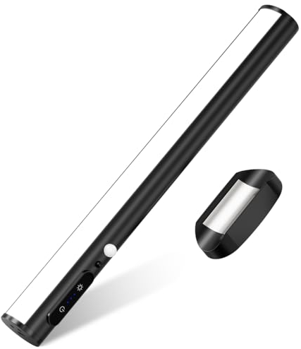 bravzurg Lumiere Detecteur de Mouvement Interieur, 4000mAh Lampe Murale Sans Fil Rechargeable USB, Reglette LED Cuisine Aimantée, Barre Lumière a Pile pour Placard, Tableau, Armoire, Salle de Bain
