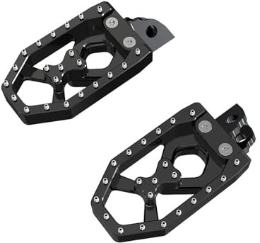 TROGPYXG Motorräder zugänglich, kompatibel mit Suzuki RM 85 RM85 DR-Z250 2002 2003 2004 2005 2006, CNC-vergrößerte Fußstütze, breite fette Fußrasten, Pedale (Color : Black)