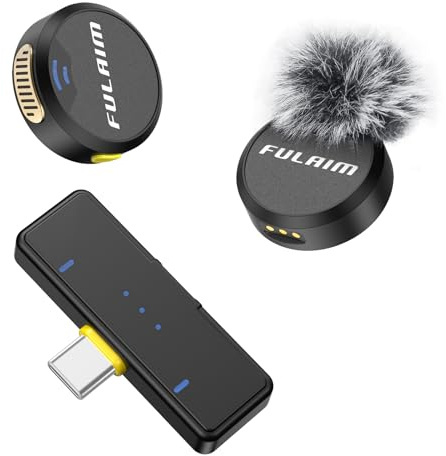 FULAIM X3 Mini Mikrofon – Kabelloses Lavalier Mikrofon mit Geräuschunterdrückung, Ansteckmikrofon USB C für iPhone 15/16, Android & PC – Mikrofon Handy für YouTube, Vlogs, Streaming & Live