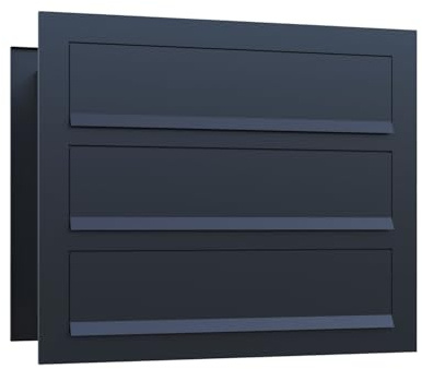 Mauerdurchwurf Briefkasten Temino for Three in Schwarz