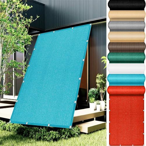 Vela Ombreggiante Rettangolare Tenda 90 x 850 cm, Antivento/98% Protezione Uv, Sabbia, Telo Ombreggiant Rete Ombreggiante, Tendone Tende Telo Ombra, per Balcone, Terrazza, Blu Cielo
