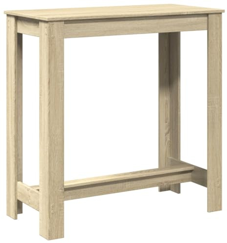 vidaXL Bartisch, Stehtisch für Küche Wohnzimmer Esszimmer, Tresentisch Küchentisch Rechteckig, Loungetisch Bistrotisch, Sonoma-Eiche Holzwerkstoff