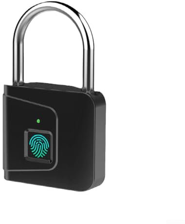 Zilimontt Smart Fingerprint Padlock - Rechargeable Smart Lock for Dorm, Luggage, Cabinet, Iron Gate, Gym