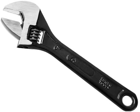 QTMMC 6 inch Adjustable Spanner 20mm Wide Jaw Opening Small Adjustable Wrench 150mm Portable Steel Hand Wrenches Tools Multifunction for Industry Mechanical Auto Repair (Black)