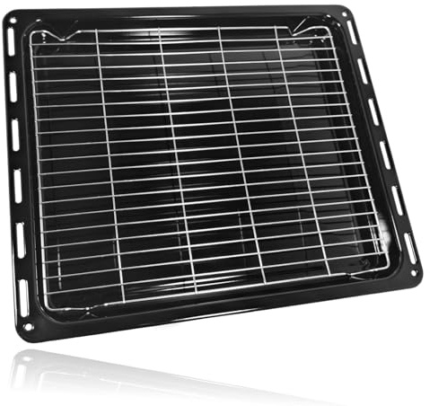 SPARES2GO Universal Oven Grill Tray Shelf for Miele Pan Base and Grid Rack (46.5cm x 37.5cm) 465mm x 375mm