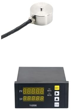 PMZZHUPVR Wägezellensensor mit Anzeigeanzeige, Druck- und Zugkraftmesszellen zur Kraftmessung 5 kg, 10 kg, 20 kg, 30 kg, 50 kg, 100 kg(10KG and Indicator)