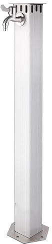 Outdoor Stainless Steel Water Column Faucet, Weatherproof and Antifreeze Garden Column Fountain with Hooks and Wider top, for Gardening and Backyard