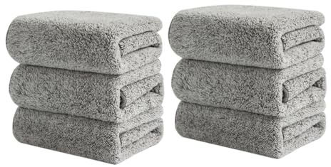 OUNONA 6pcs Microfiber Dishcloth for Kitchen Cleaning Supple Tableware Wash Cloth Wiping Rags for Drying and Wiping