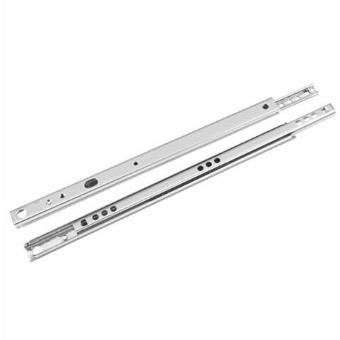 Ausi 1 Paar 17 × 400 mm Schubladenschienen mit Metalllagern, für Schränke und Möbel