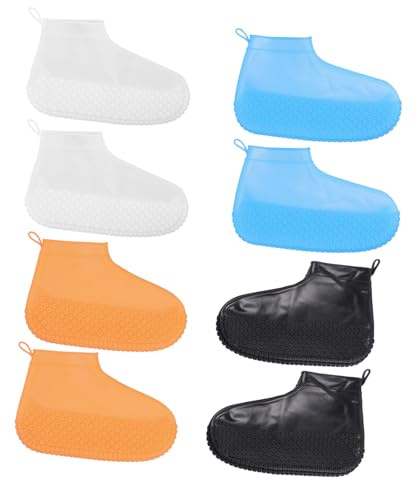 Gatuida Silikon-überschuhe rutschfest Schuhschutz Gummistiefelüberzüge für Outdoor-aktivitäten Freizeit und Arbeit Zusammenfaltbar