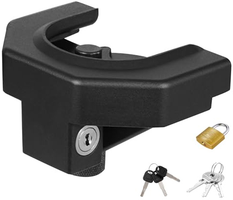 VEVOR Antivol d'Attelage de Remorque Compatible avec Coupleurs 58,7 mm Verrou d'Attelage de Remorque pour Caravanes, Camping-Cars, Bateaux, Remorques, avec 3 Clés, Cadenas, Résistant Effraction Chocs