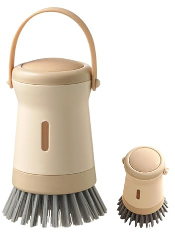 Kitchen Scrub Brush - Cleaner with Soap Dispenser | Dishwashing Kitchen Scrub Brushes,for Pans Pots Utensils Stoves Sinks Bowls Cups Cutting Boards Daily Picnic Home