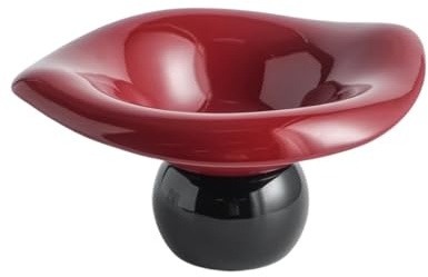 LDGSUPH Porta Frutta Cesto Di Frutta In Ceramica Con Contenitore Scolapiatti Fruttiere Cestino Per Frutta(Red)