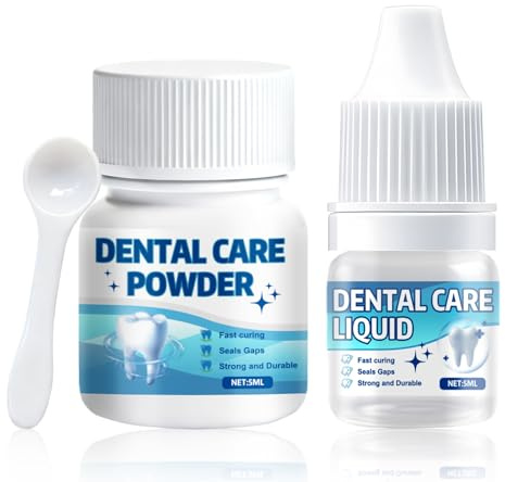 Teeth Filling Repair Kit, Temporary Tooth Filling Kit, Dental Cement | for Fillings or Fixing Loose Crowns, Inlays, or Braces, Simple and Durable