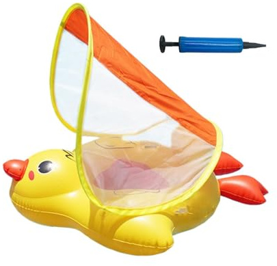 Galleggiante per Piccoli,Salvagente Antiribaltamento e Antiscivolo - Simpatica Papera Giocattolo Da Piscina | per Spiaggia Vacanza Giardino Resort Viaggi Riunioni Familiari 12-36 Bimbi e Bimbe
