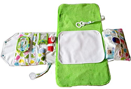 Atelier MiaMia Windeltasche Wickeltasche für Unterwegs mit Wickelauflage Wickelunterlage Limitierte Auflage (Standart + Zusatzauflage + Füllung)