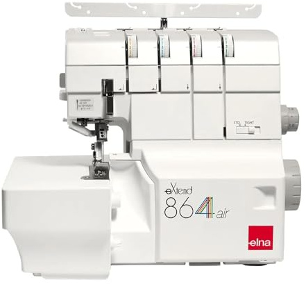 Elna Overlock 864air - mit Lufteinfädelsystem Benutzerfreundlich mit Einer Besonderen Funktion