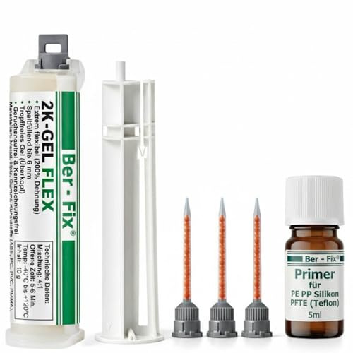 Ber-Fix 2K Gel Kleber Flex 3xSpitzen Flex Spaltfüller justierbar mit | 2K Gel Kleber Flex 3xSpitzen Flex Spaltfüller justierbar mit: 2K-Gel als schneller Spaltfüller: füllt Lücken