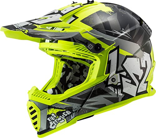 LS2, Crosshelme motorrad Fast evo mini crusher black yellow, YL