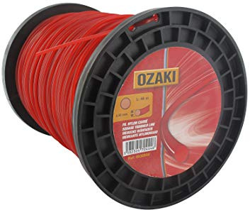 OZAKI - Bobine Fil Nylon Carré - Longueur 240m - Ø 3,00mm - Matières Vierges - Haute Durabilité - Excellente Tenue À L'Œillet