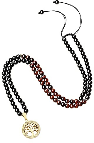COAI Collier Mala 108 Perles Arbre de Vie Ajustable