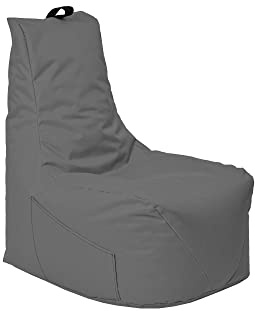Momiralland Gaming Sitzsack - mit Lehne Sitzkissen - Beanbag - mit Reißverschluss - BodenKissen Sessel In- & Outdoor geeignet - Gaming mit PC Xbox & PlayStation (Anthrazit, Sitzsack)
