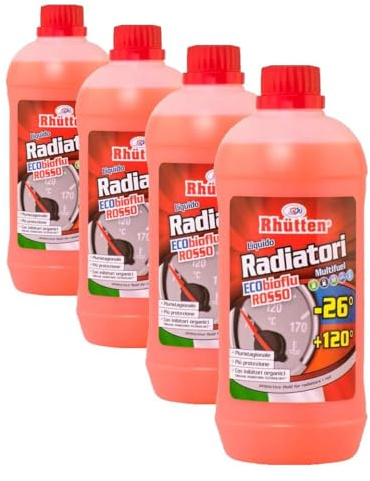 LIQUIDO RADIATORI ROSSO -26°C 1L (Confezione da 4)