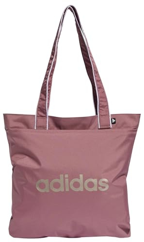 adidas Damen LINEAR ESSENTIALS SHOPPER, preloved crimson/champagne met./white, One size