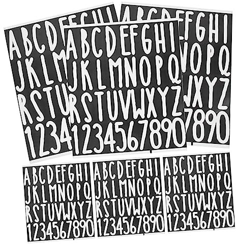 EXCEART 6sheets Adhesive Alphabet Letter Stickers Mailbox Decal Pack Alphabet Stickers for Door Water Bottle Phone Case Scrapbooks Greeting Cards