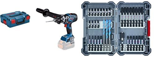 Bosch Professional BITURBO taladro percutor a batería GSB 18V-150 C (sin batería ni cargador, en L-BOXX 136) + 35x Set Pick and Click para taladrar y atornillar (Accesorios Taladro Atornillador)