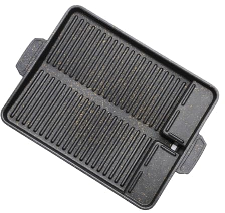 BCOATH Plaque De Barbecue Antiadhésive en Alliage Daluminium Ustensile De Cuisson Facile À Nettoyer Design Compact