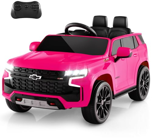 RELAX4LIFE Macchina Elettrica a 12 V, con Telecomando, Musica, Luci Vivaci, 3 Velocità, Avanti/Indietro, Partenza e Freno Morbidi, 3-3,5KM/H, per Bambini dai 3 Anni + (ROSA)