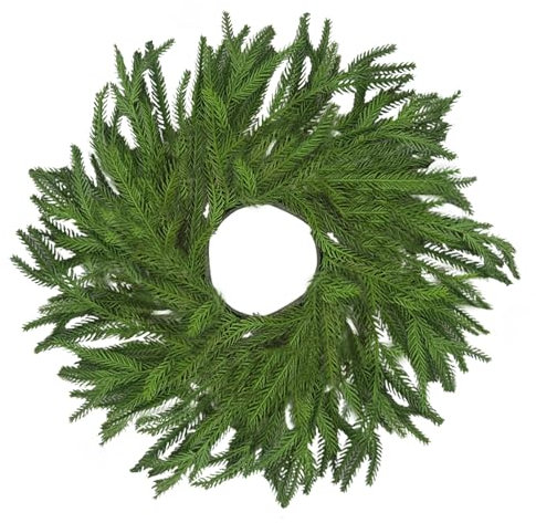 Wanameily 40 cm türkranz Weihnachten türkranz Christmas Decorations weihnachtsdeko Kranz aus Norfolk-Kiefer künstlich türkranz ganzjährig