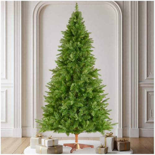 tectake® Künstlicher Weihnachtsbaum, naturgetreuer Tannenbaum künstlich mit Spritzguss- und PVC-Nadeln, biegbare Tannenzweige, pflegeleicht, Weihnachtsbaum künstlich als Weihnachtsdeko - 220 cm