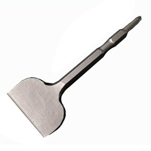 Zilimontt Chisel Tile Chisel Bits, Bent Concrete Tile Removal Chisels, Tile Removal Chisel Tool Hammer Drill Chisel Bit Kit, for Hole on Wall Concrete Stone(17 * 280 * 100)