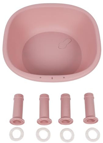 Bonbela Sitzbadesitz für die Pflege nach der Geburt, Hämorrhoiden, rutschfest, Tiefere Schüssel, Versiegelter Abfluss, Aufhängeloch, Sitzbadewanne (Rosa)