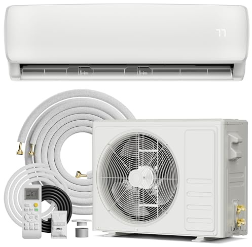 Mountman 18000 BTU Mini Split AC/Heating System,19 SEER2 208/230V Energy Efficient Ductless Inverter System,Cools Up to 1250 Sq.Ft with Pre-Charged Condenser,Heat Pump & Installation Kits