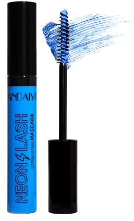 Blåfärgad fluorescerande mascaras makeup, volym och längd mascara för ögonfransar vattentät långvarig charming, krispig fri vegansk ögonmakeup