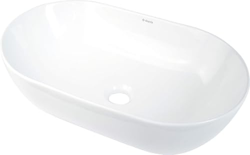 Lavabo en céramique support couleur blanche 50x30 cm - Liamis