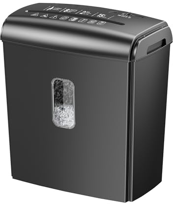 Locksworth 8-Sheet Micro-Cut Paper Shredder, P4 High Security, 4 Gallon Bin, 2-Minute Continuous Run, Home & Small Office Use