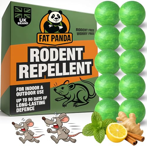 Mouse Repellent | 10PCS Rodent Repellent Ball Indoor & Outdoor Use | Peppermint Oil Mice & Rat Repellent for Pest Insect Control | Long-Lasting | Safe Around Pets & Children