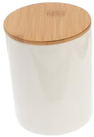 BIUDECO Contenitore in Ceramica Bianco per Alimenti con Chiusura Ermetica Capacità Resistente e Compatto per Conservazione Snack e Dolci in Cucina