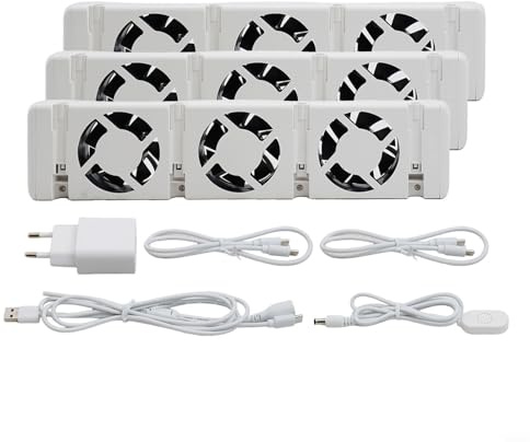 Magnetischer Heizkörper Ventilator Set,Heizkörperventilatoren,energieeffizienter Heizungsventilator - Bis zu 22% Energieeinsparung,Geräuscharm,für Heizkörpern und Konvektoren ab 120 cm