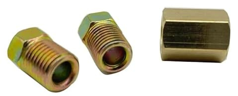 Junta de sellado para grifos Accesorios de línea freno 3/8-24 tuercas unión latón for tubo 3/16 pulgadas cobre 4/8/20 juegos(8set-8union 16nut)