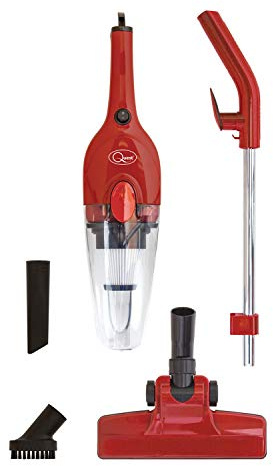 Quest 44820 Vacuum Cleaner 2-in-1 Upright & Handheld, HEPA Filter, Corded, lightweight & Bagless Design, 600W, Red