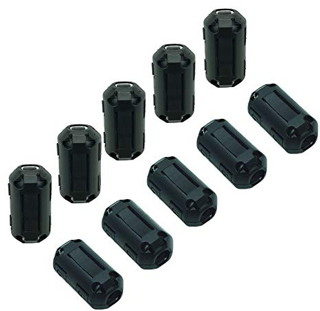 YARADECRO Ferritkeile zum Anklippen, Ringkern, RFI, EMI-Rauschunterdrücker, Hochfrequenz-Filter, Perlenkabel-Clips, Anti-Interferenz für USB-Daten-Lautsprecherkabel (7 mm Innendurchmesser)