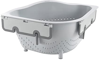 Metaltex Drain On 185023000 Passoire d'angle en plastique Gris